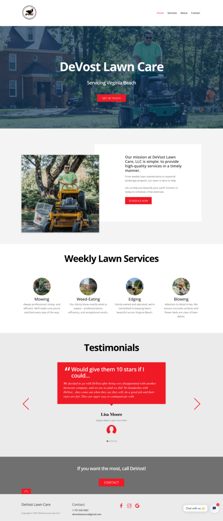 website design for lawn care business